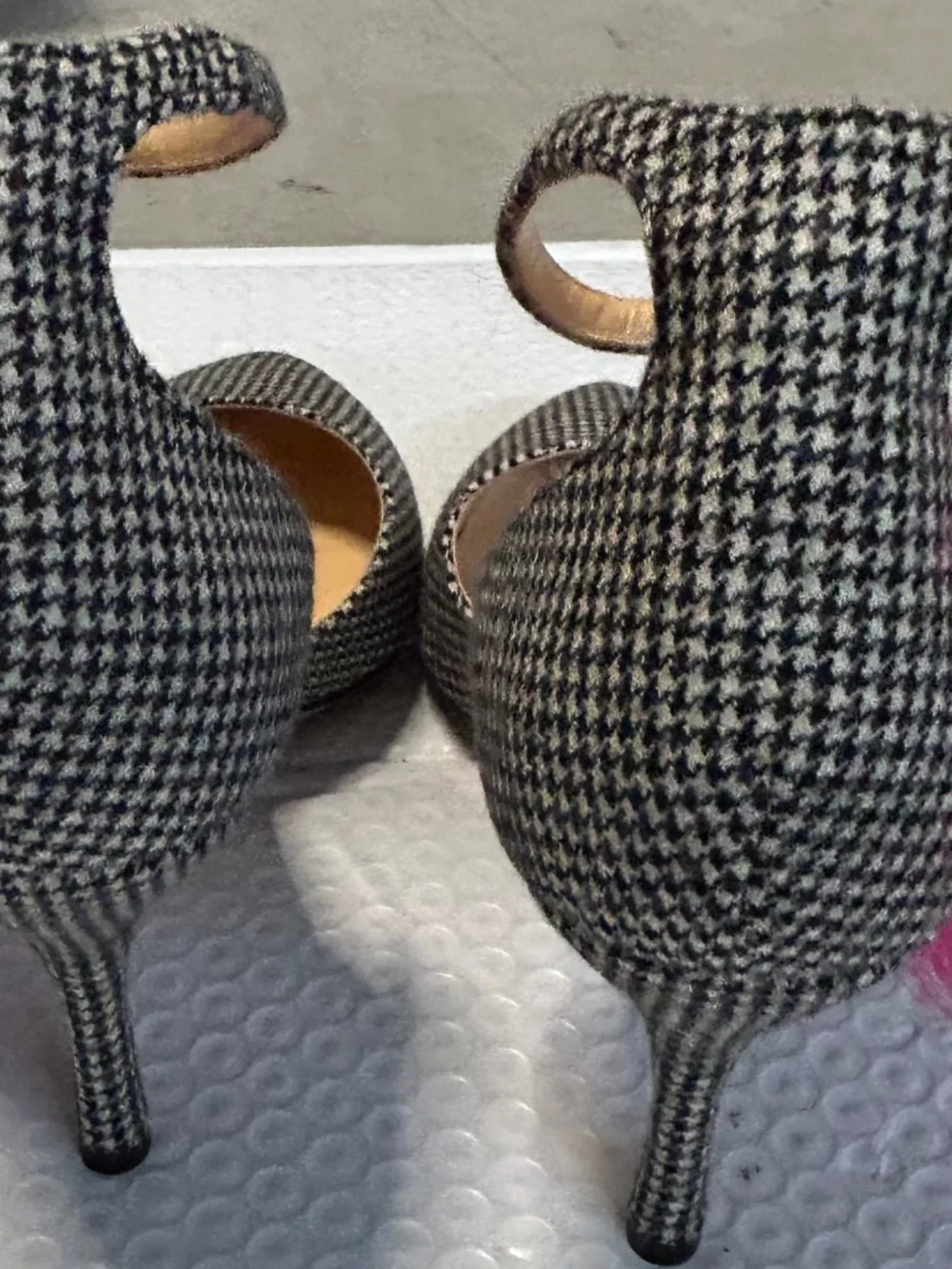 Charlotte Olympia Houndstooth Spider Web Pumps Heels Eu 37 1/2 US 7.5 Heel 3-3.9